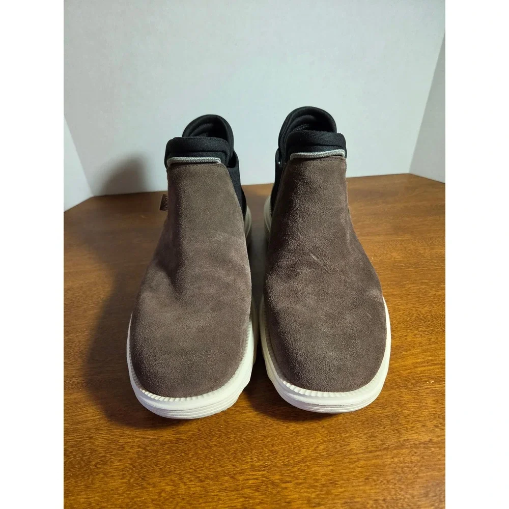 Hey Dude Branson Boot Suede Coffee Brown Womens 11 Slip On Chelsea 40389-21Q